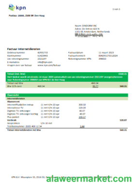 KPN utility business bill,  SCR